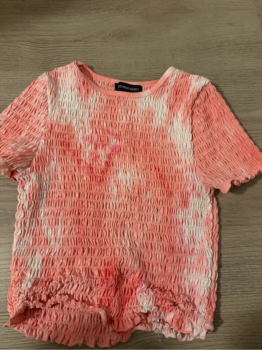 Ruffled Pink Tie Dye Top